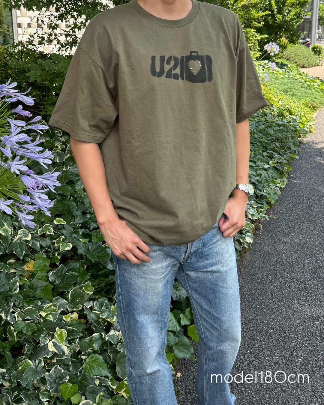U2 Heart Stud Eyelet Tee