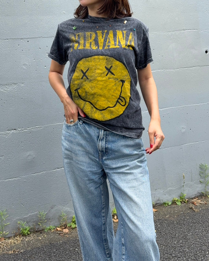 NIRVANA Crystal Dust Grace Shoulder Tee
