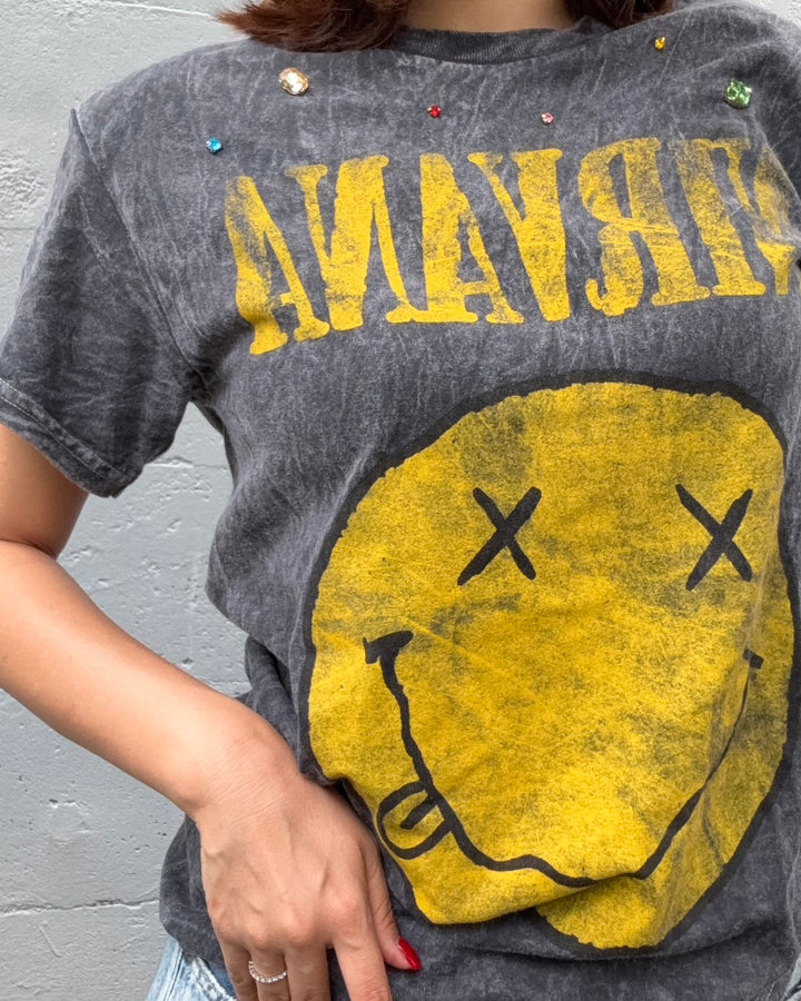 NIRVANA Crystal Dust Grace Shoulder Tee
