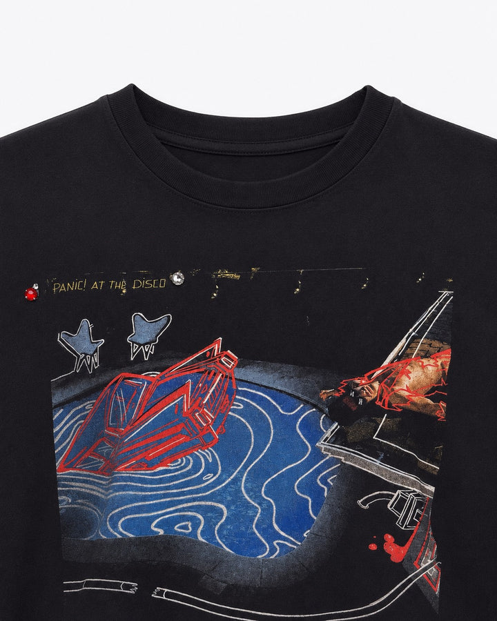 Panic! At The Disco Crystal Grace Shoulder Tee