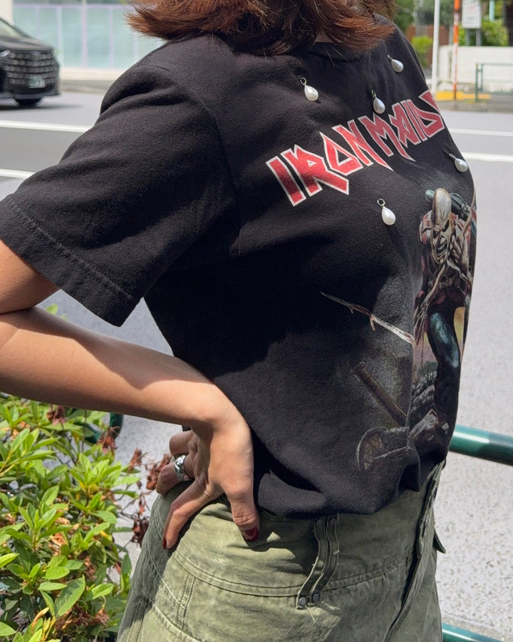 Iron Maiden Pearl Grace Shoulder Tee