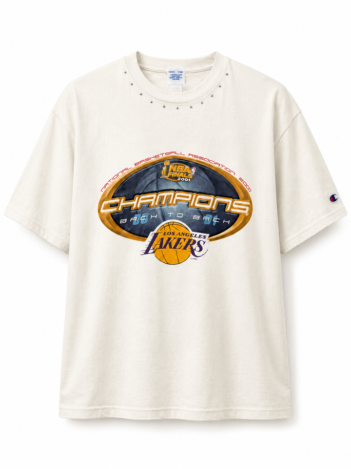 Lakers 2001 Champions Studs Tee