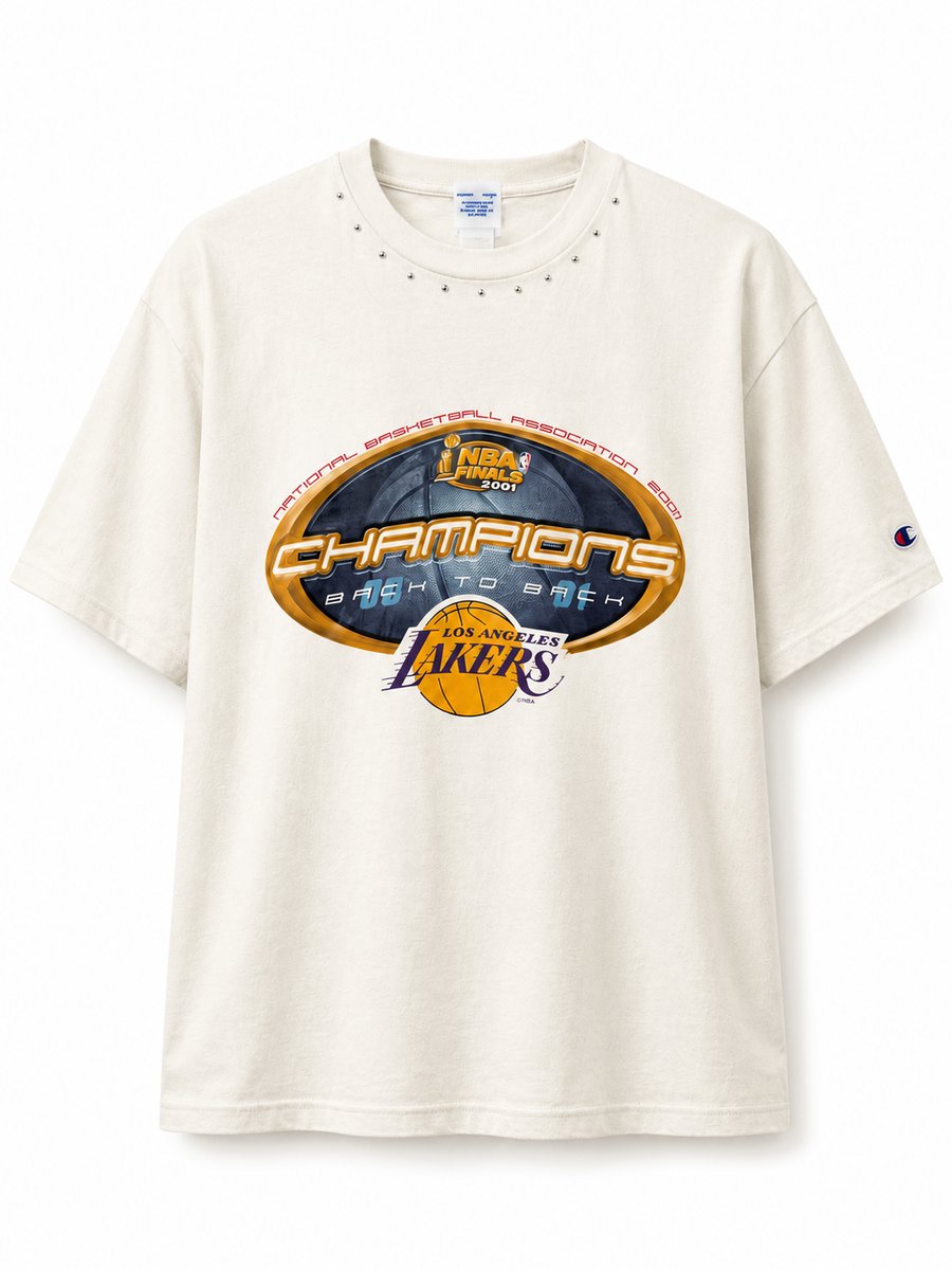 Lakers 2001 Champions Studs Tee