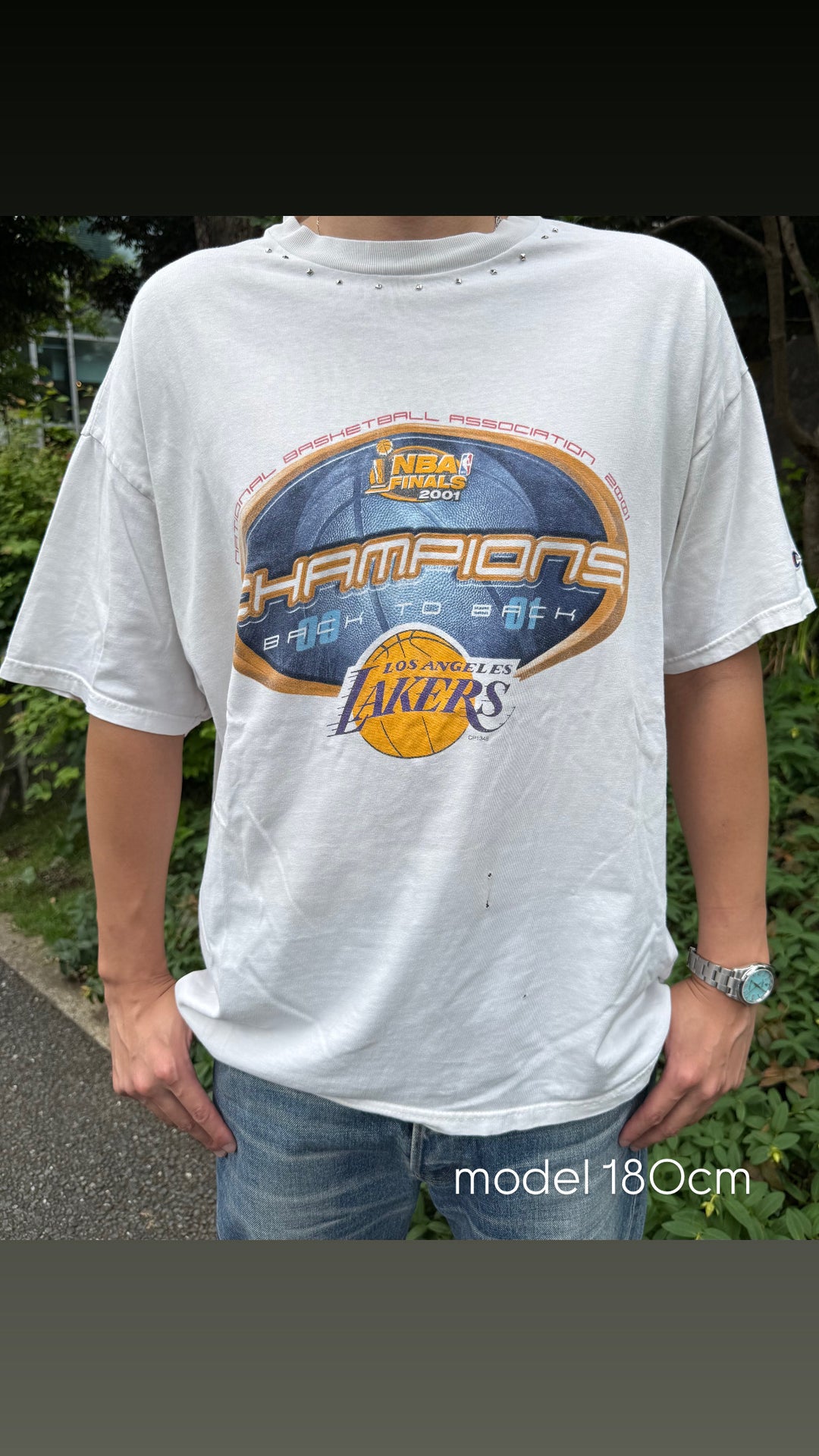 Lakers 2001 Champions Studs Tee
