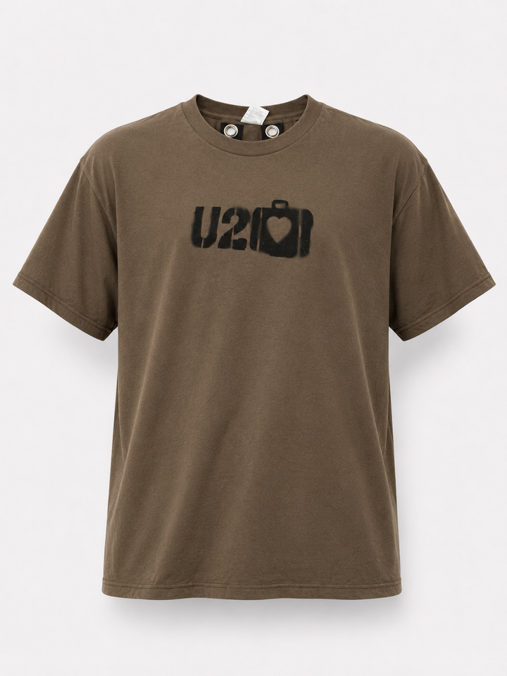 U2 Heart Stud Eyelet Tee