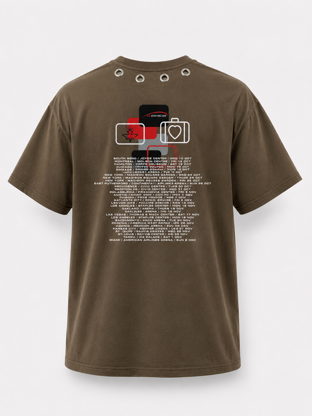 U2 Heart Stud Eyelet Tee