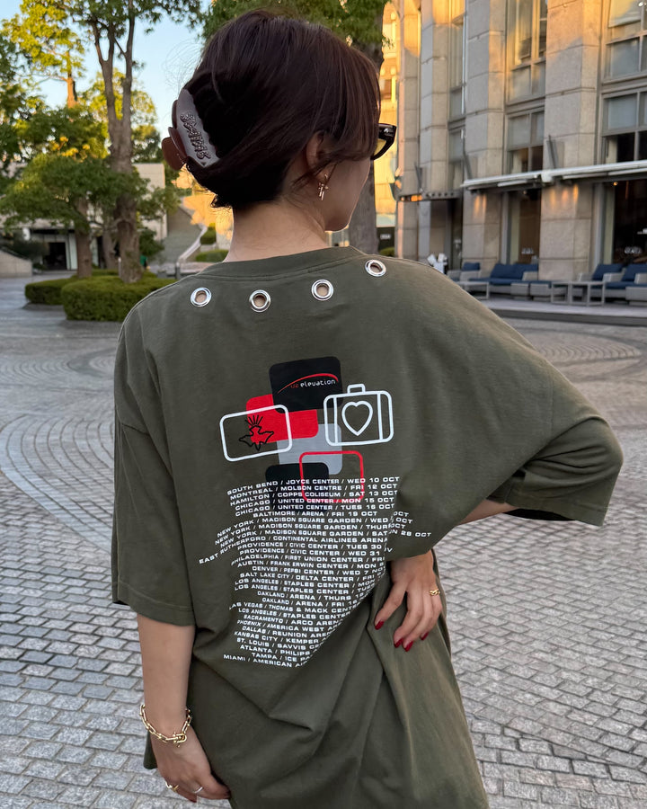 U2 Heart Stud Eyelet Tee