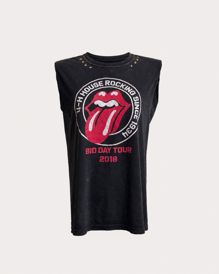 Rolling Lips Eyelet Tee