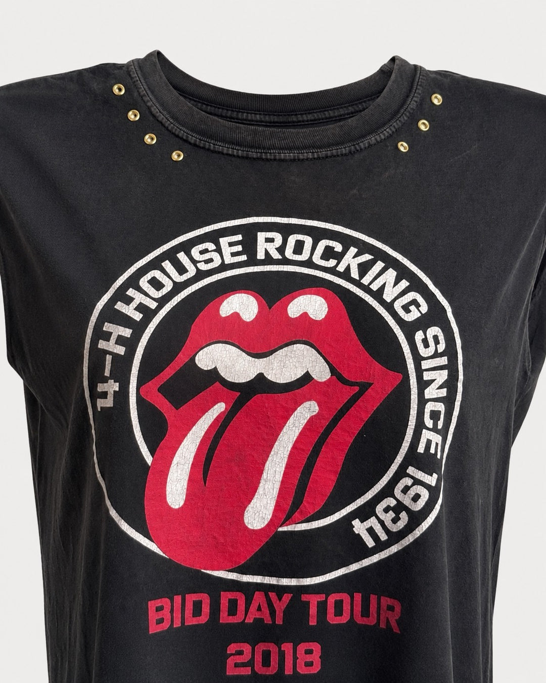 Rolling Lips Eyelet Tee