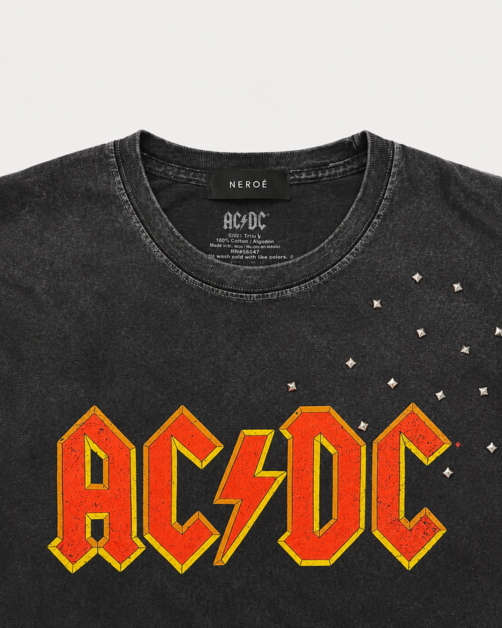 AC/DC STUDDED VINTAGE TEE