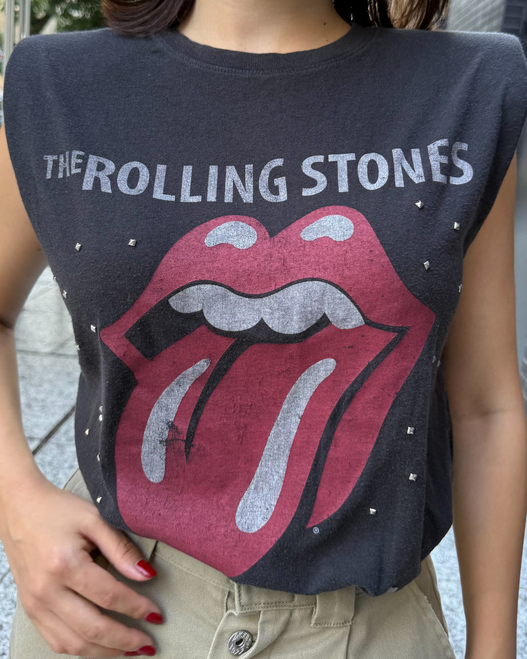 ROLLING STONES STUDS SLEEVELESS TEE