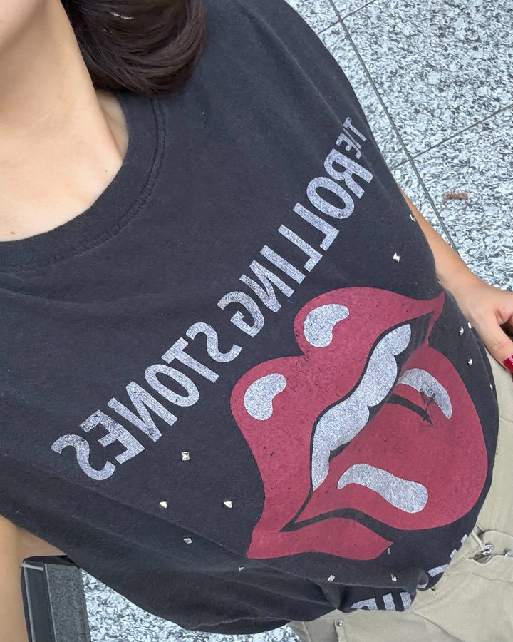 ROLLING STONES STUDS SLEEVELESS TEE