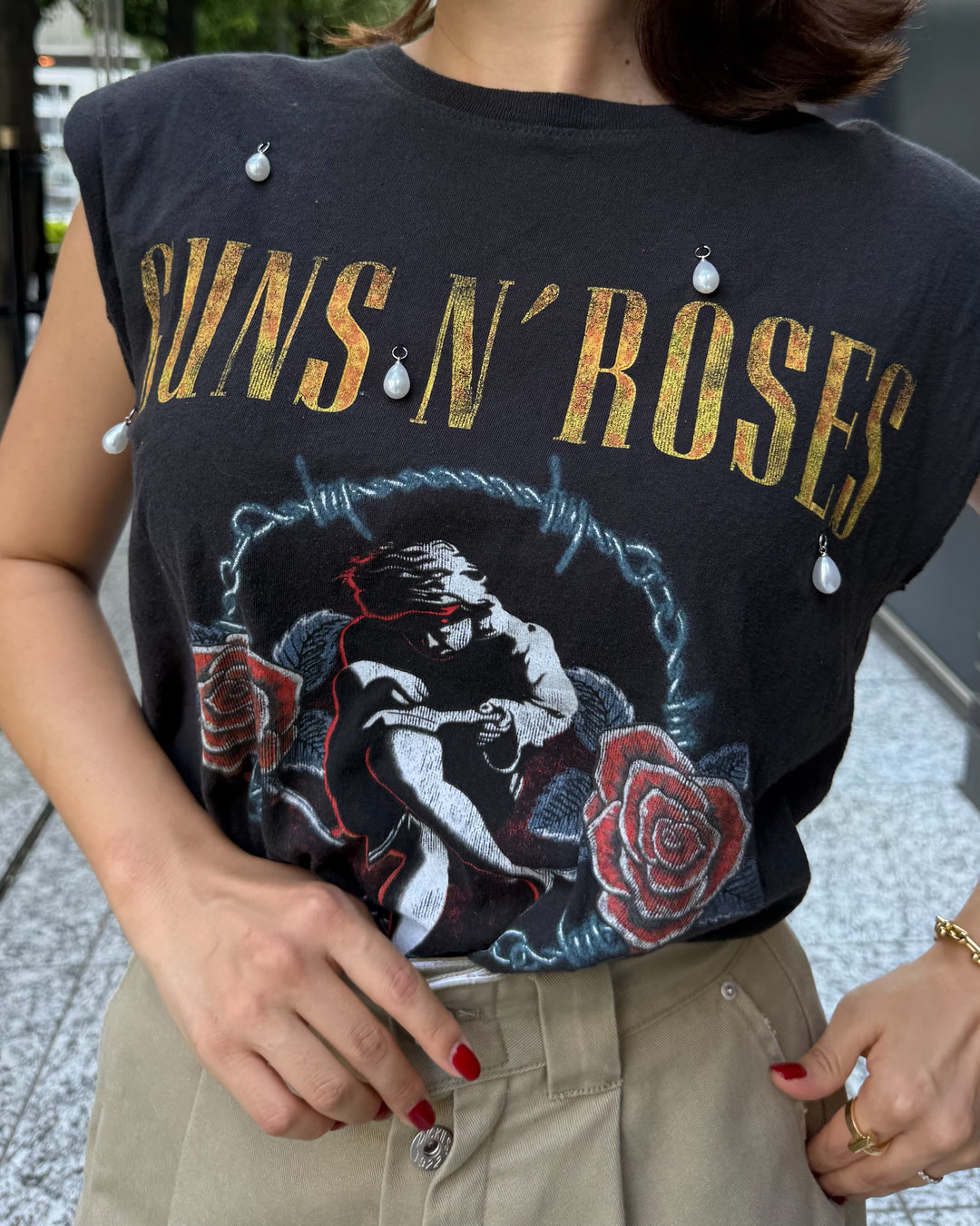GUNS N’ ROSES DROP PEARL SLEEVELESS TEE