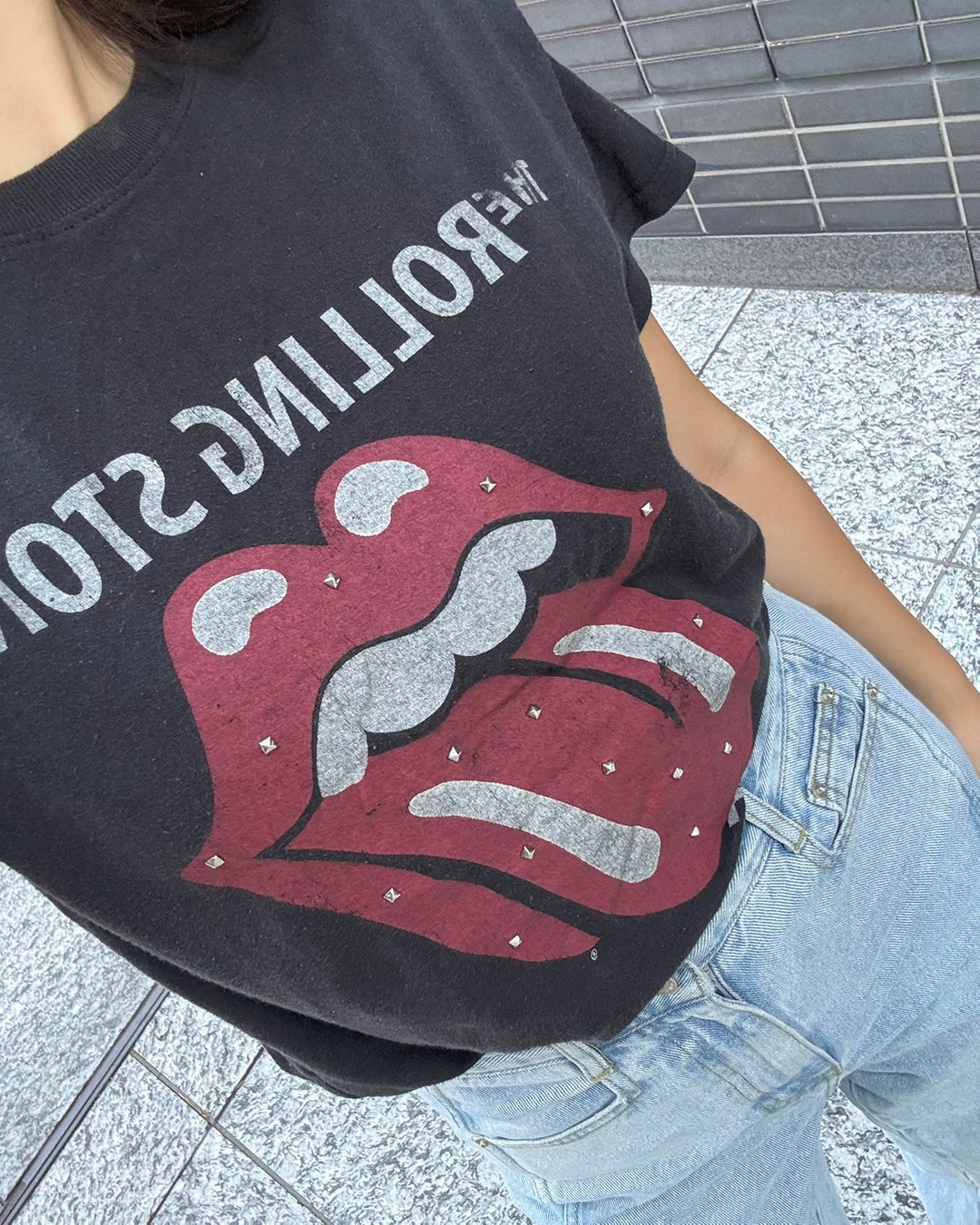 ROLLING STONES STUDDED TEE