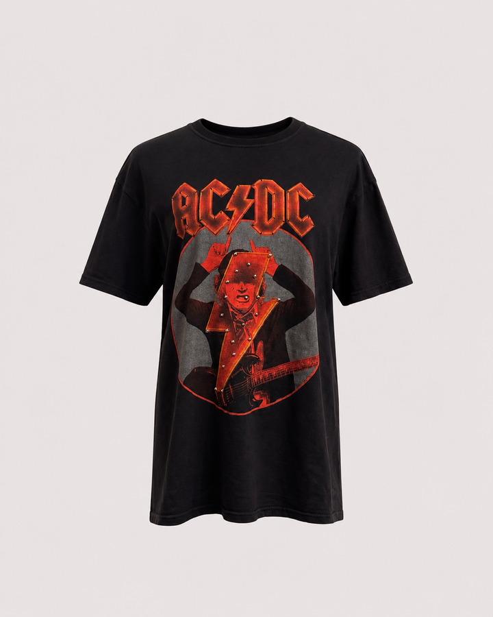 AC/DC STUDS LIGHTNING REMAKE TEE