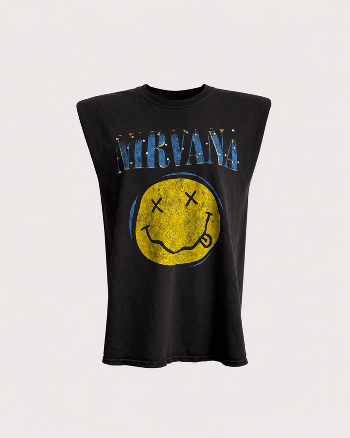 NIRVANA SPARKLE SHOULDER REMAKE TEE