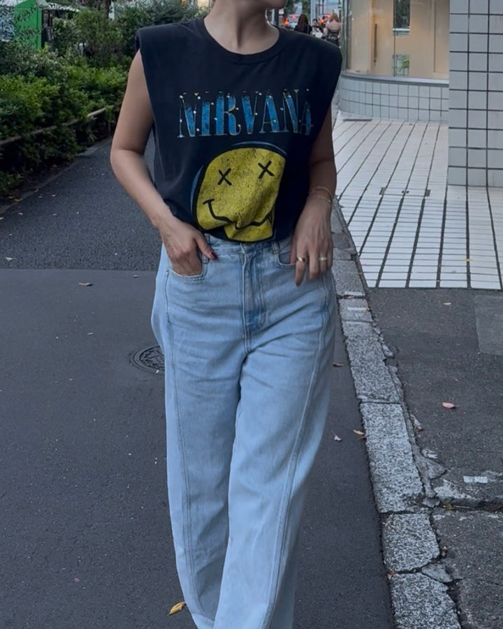 NIRVANA SPARKLE SHOULDER REMAKE TEE