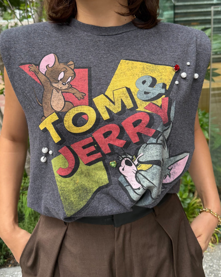 TOM &amp;amp; JERRY PEARL BIJOU REMAKE TEE