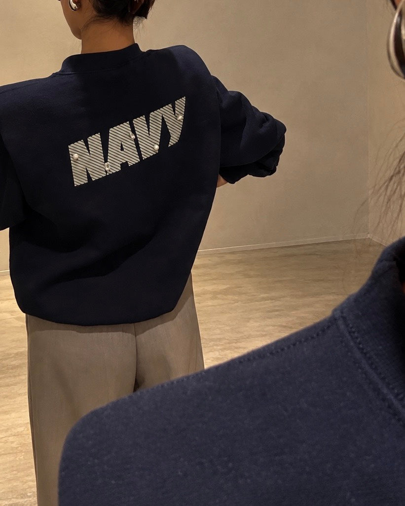 NAVY PEARL BIJOU GRACE SHOULDER SWEAT