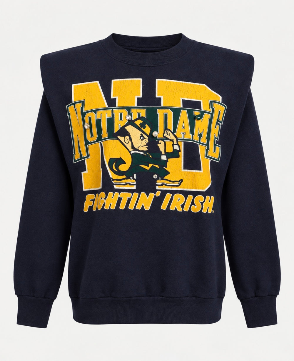 NOTRE DAME JEWEL SHOULDER SWEATSHIRT