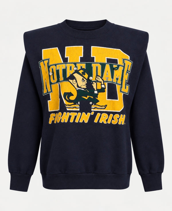 NOTRE DAME JEWEL SHOULDER SWEATSHIRT