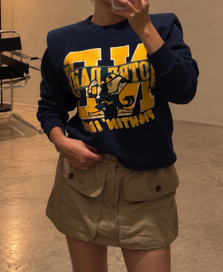 NOTRE DAME JEWEL SHOULDER SWEATSHIRT