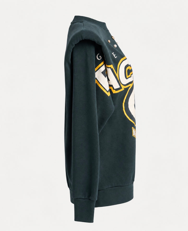 GREEN &amp;amp; GOLD VINTAGE BIJOU REMAKE SWEAT