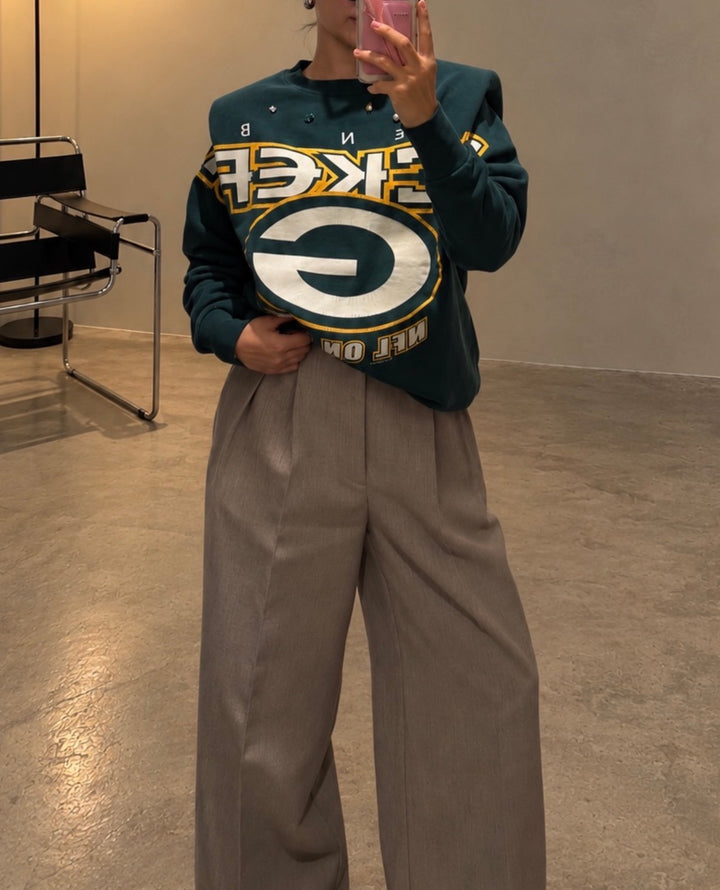 GREEN &amp;amp; GOLD VINTAGE BIJOU REMAKE SWEAT
