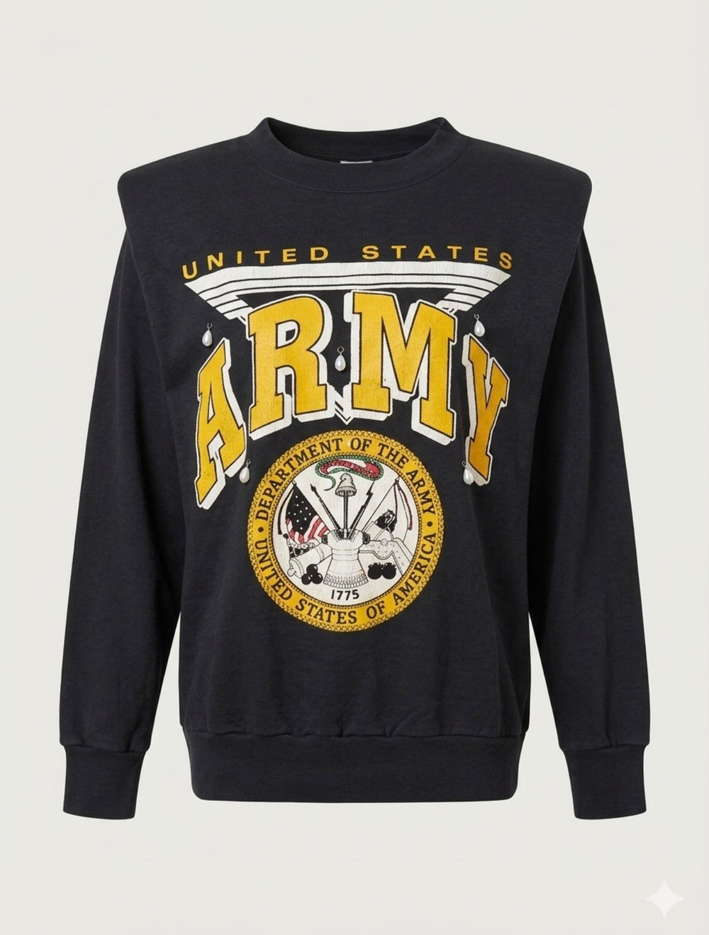 ARMY VINTAGE PEARL SHOULDER REMAKE SWEAT