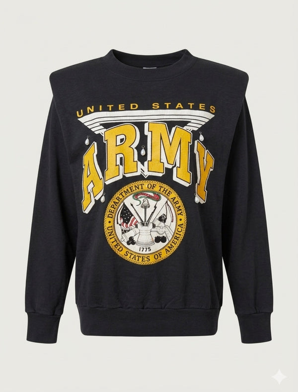 ARMY VINTAGE PEARL SHOULDER REMAKE SWEAT