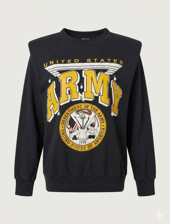 ARMY VINTAGE PEARL SHOULDER REMAKE SWEAT