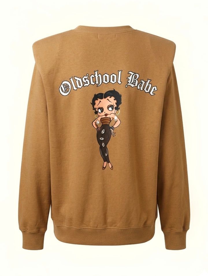 BETTY BOOP OLD SCHOOL BABE GRACE SHOULDER SWEAT
