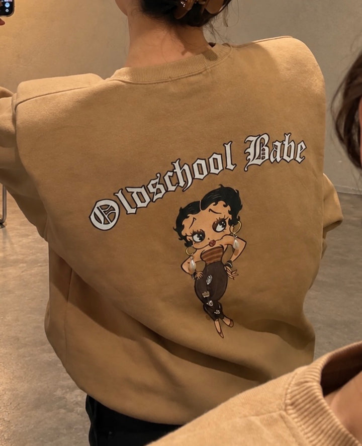 BETTY BOOP OLD SCHOOL BABE GRACE SHOULDER SWEAT